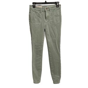 Pilcro and the Letterpress‎ High-Rise Skinny Corduroy Pants Light Green